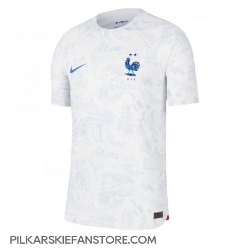 Tanie Strój piłkarski Francja Karim Benzema #19 Koszulka Wyjazdowej MŚ 2022 Krótkie Rękawy
